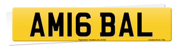 Registration number AM16 BAL